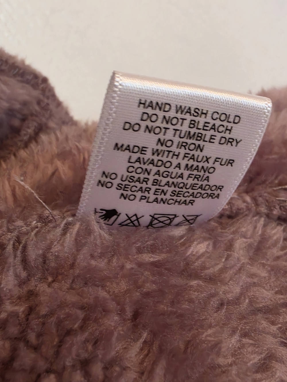Love Tree Hooded Teddy Jacket — Mauve Brown - Picture 3 of 4